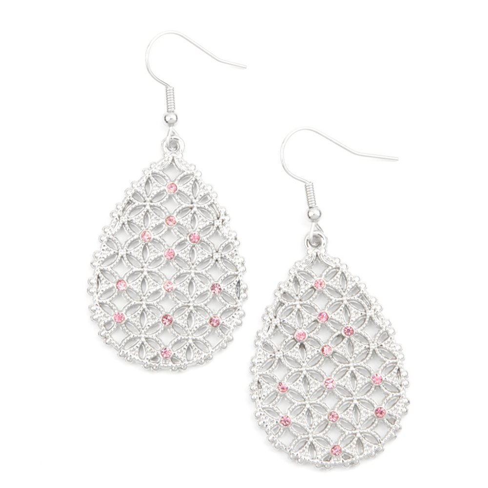 Paparazzi Glorious Gardens Pink Earrings